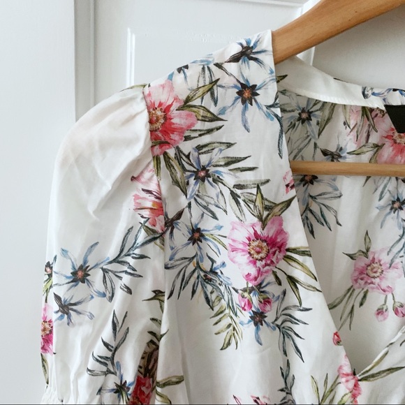 INTERMIX Rochelle Floral V-Neck Top - Picture 10 of 13